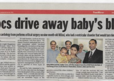 Dr. Manoj Durairaj performed Free Critical surgery ( BABY BLUES) on a 9 month old baby.