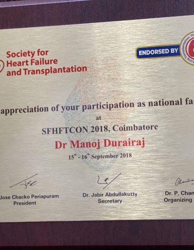 National Faculty at SFHFTCON 2018, Coimbatore, India