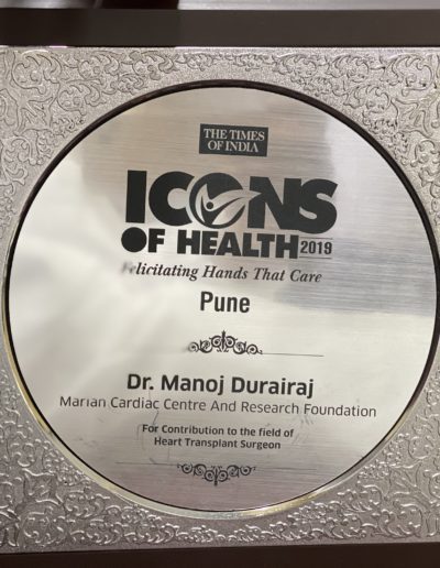ICONS OF HEALTH  2019 AWARD by THE TIMES OF INDIA